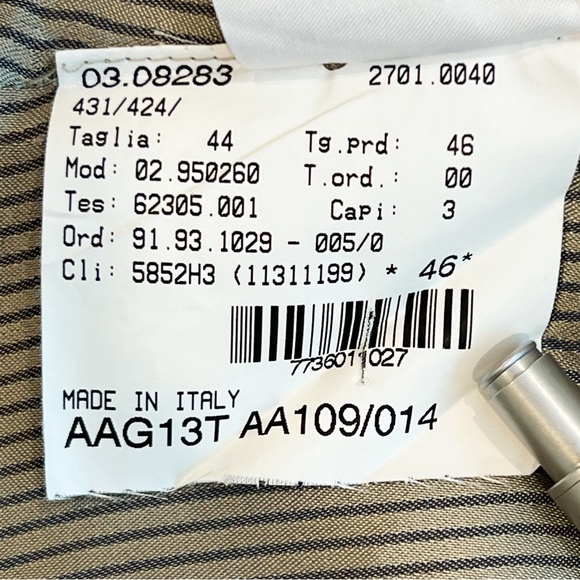 Giorgio Armani Silk Linen Blazer Womens Tan Shawl Neckline Single Breast Size 44 - Picture 5 of 5